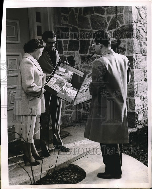 1960 Salesman talked about Pennsylvania Farm Vacation in New Hollan - Historic Images