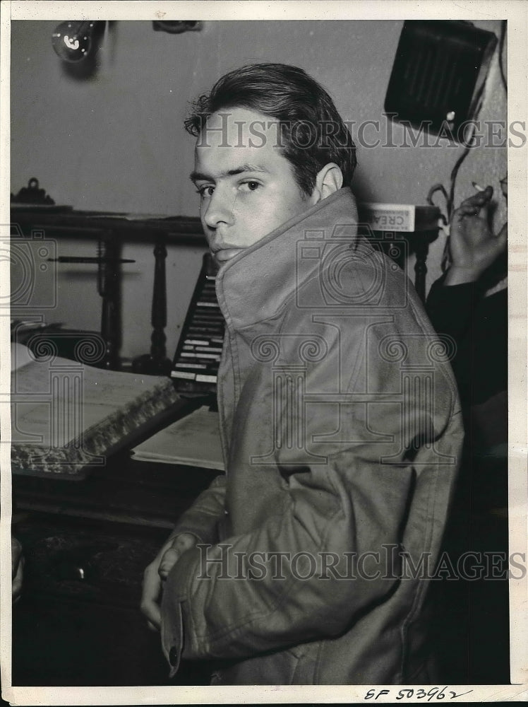 1939 Engene Jacobs, Studios high School Student held as Arsonist. - Historic Images