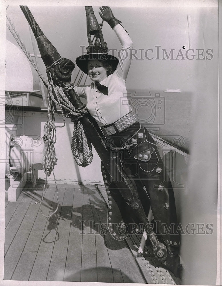 1934 Press Photo Dorothy Mae Jackson Queen of California Rodeo - Historic Images