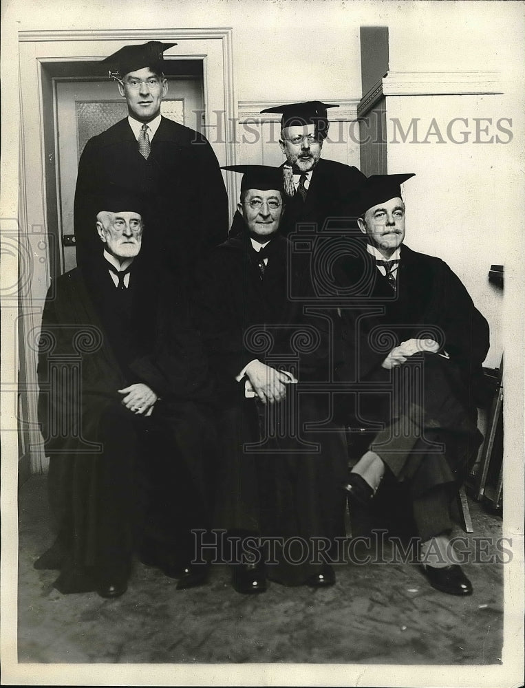 1929 Press Photo Redding, Penniman, Longworth, Merrick, Ives Awarded Degrees - Historic Images