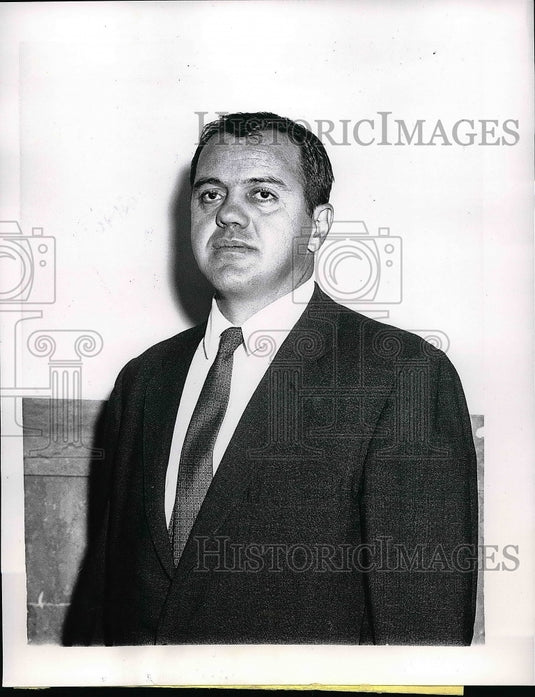 1962 Press Photo John Diamond Auto License Branch Manager In Indiana Court-Historic Images