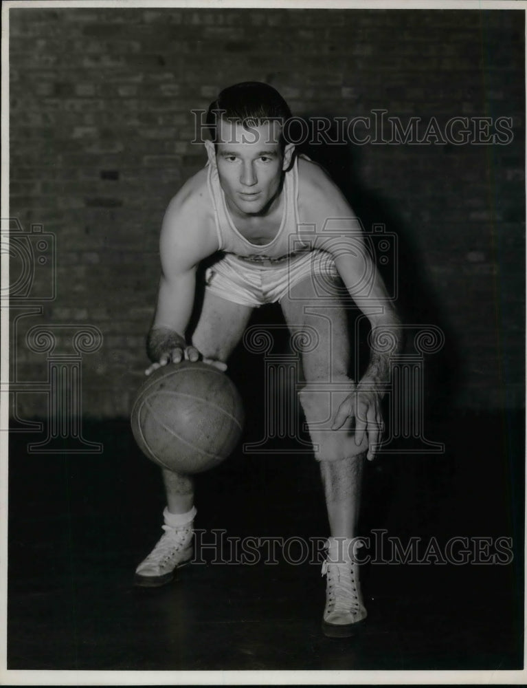 1940 Texas University Basketball Guard Thurman Hull Dribbling - Historic Images