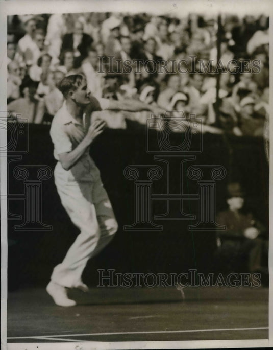 1937 Press Photo Charles E' Hare at Southwest Tennis Championship at Los Angeles-Historic Images