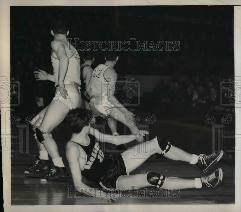 1940 Georgetown vs NYU, Jim Kiernan,Ben Auerbach,R Lewis  - Historic Images