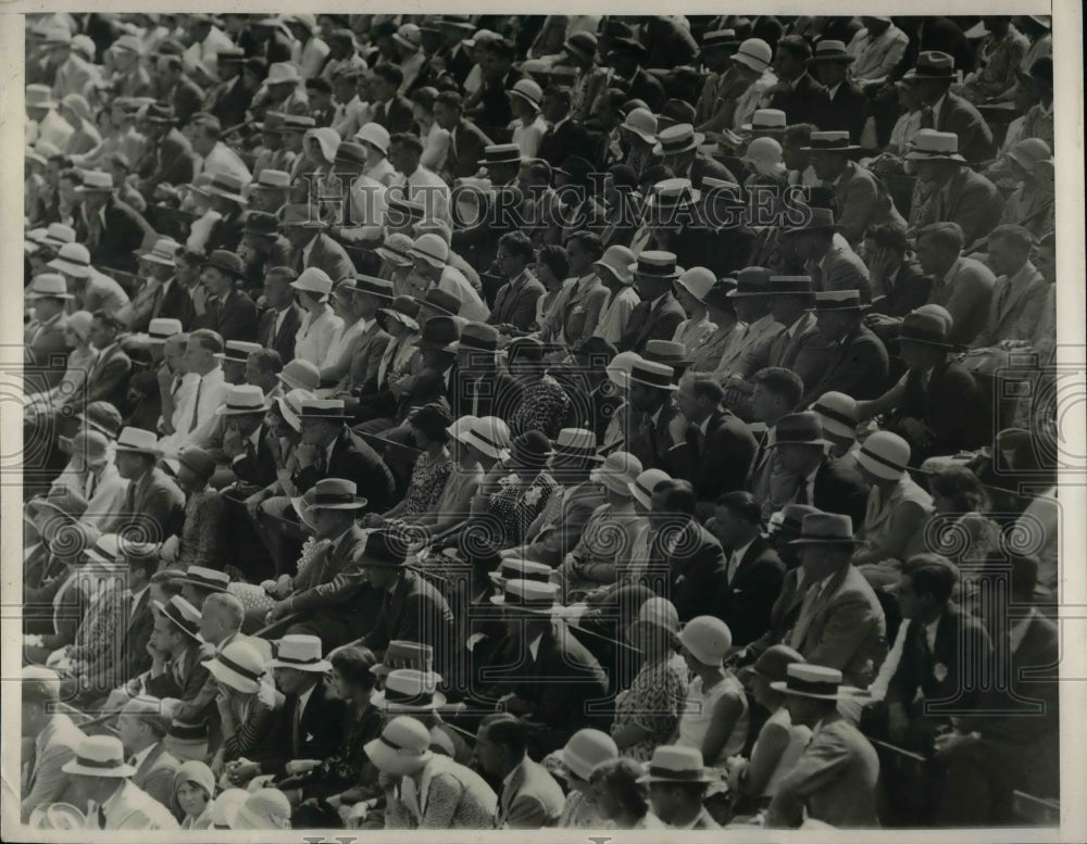 1930 Crowds at National Tennis at Chestnut Hill, Mass.  - Historic Images