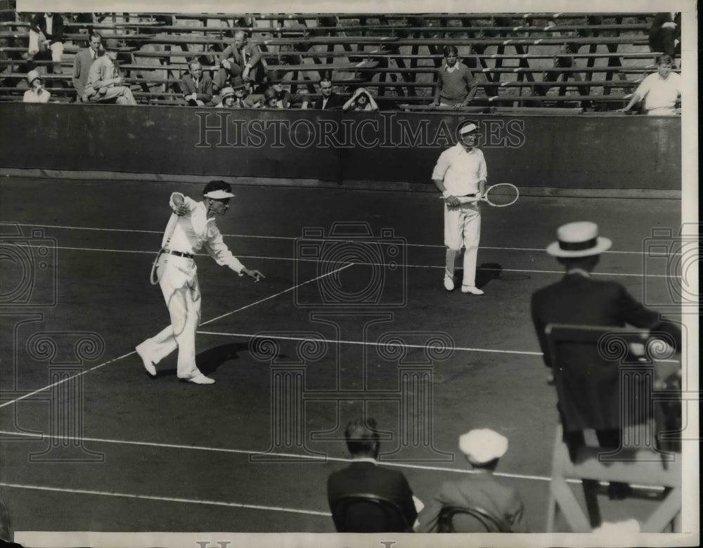 1930 US Davis Cup tennis vs Mexico, Van Ryan,W Allison,M Llano,Unda - Historic Images