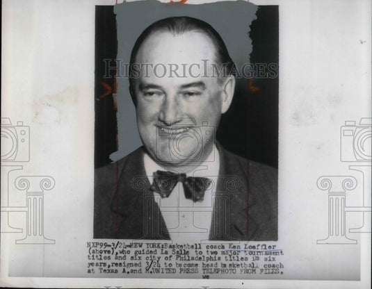 1955 Basketball coach ken Loeffler of LaSalle  - Historic Images