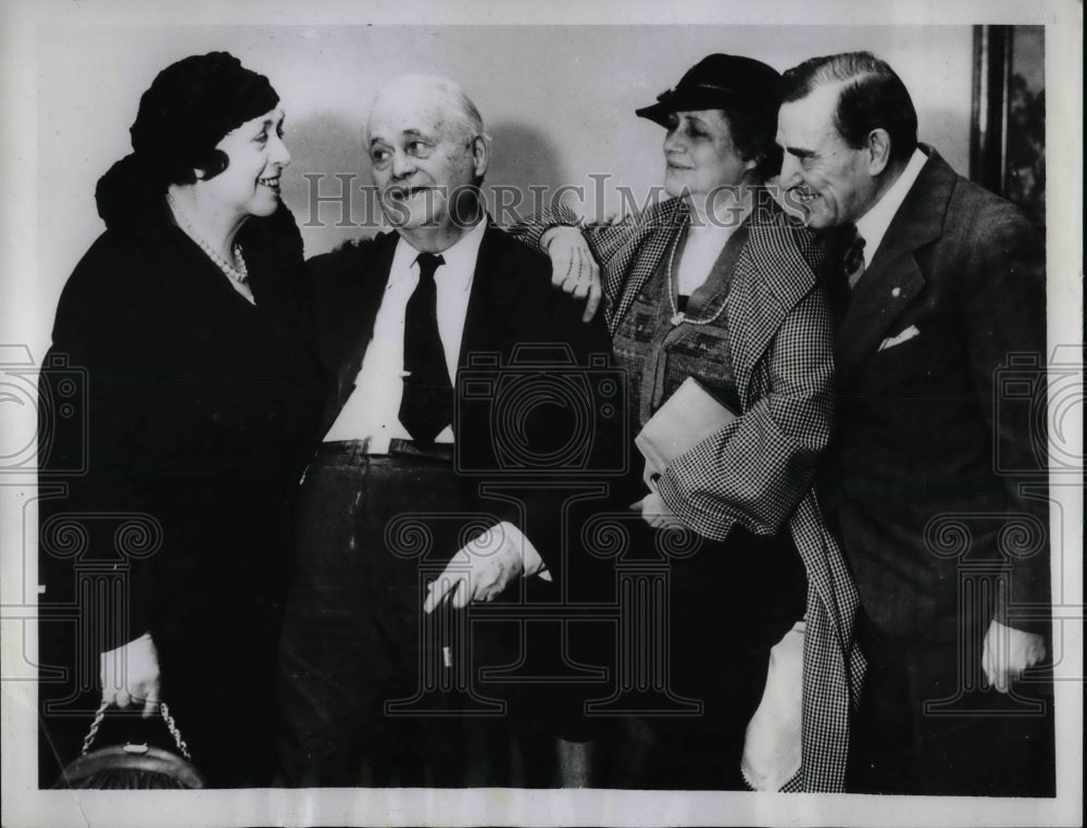 1935 Press Photo Old Theater People Truly Shattuck, Edward Kimbell &amp; Arthur st C - Historic Images