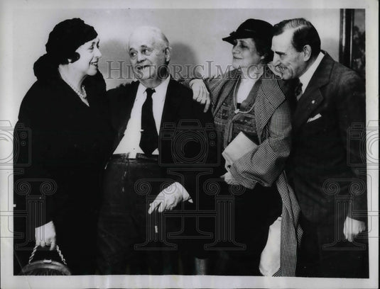 1935 Press Photo Old Theater People Truly Shattuck, Edward Kimbell & Arthur st C - Historic Images