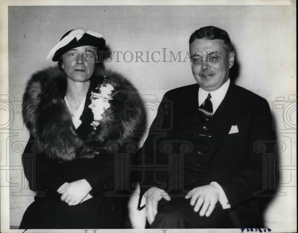 1934 Press Photo Mr & Mrs William Schnader Nominee of Republican Party Governor - Historic Images