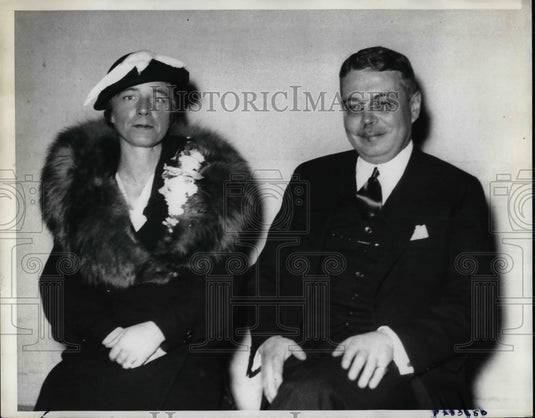 1934 Press Photo Mr & Mrs William Schnader Nominee of Republican Party Governor - Historic Images