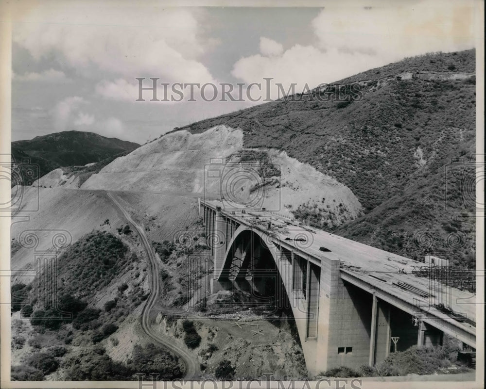 1953 Press Photo Worlds LArgest Pre-Stressed Bridge - Historic Images