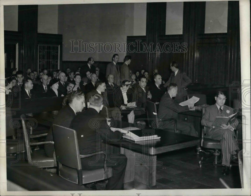 1939 New courtroom at Federal building, US Atty Ben Harrison - Historic Images
