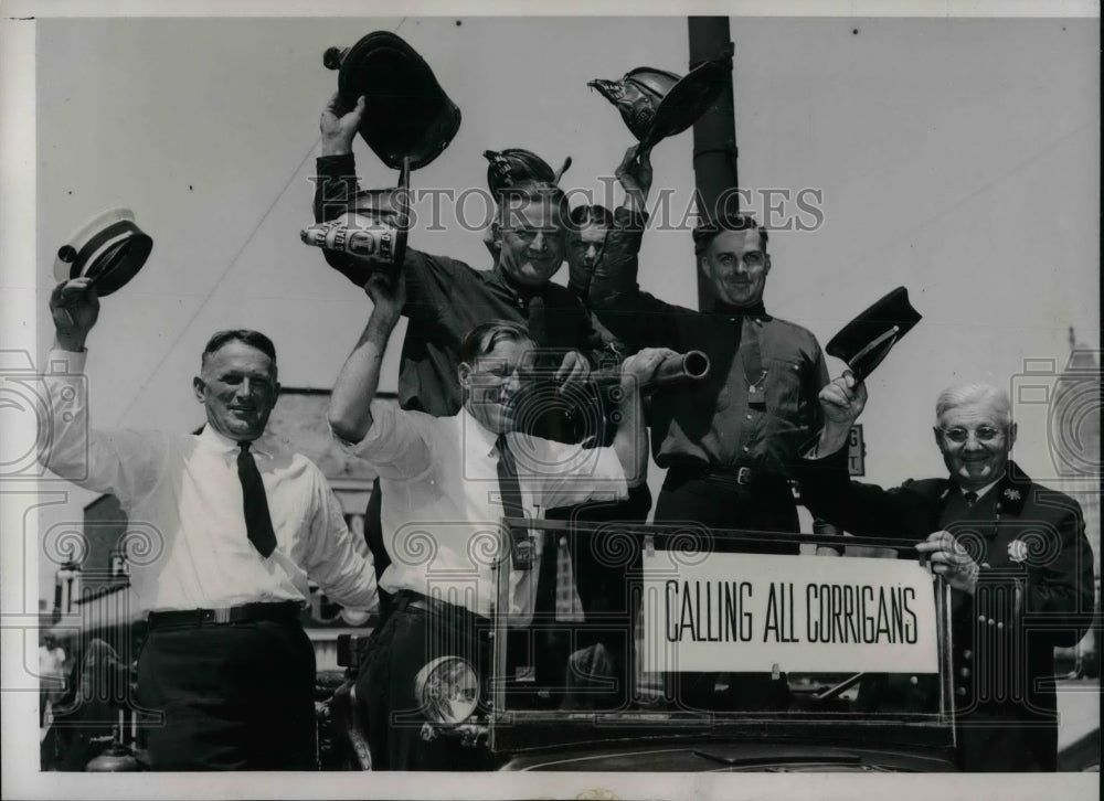 1938 Press Photo Fire Comm. Michael Corrigan of Chicago, Ill - nea50520-Historic Images