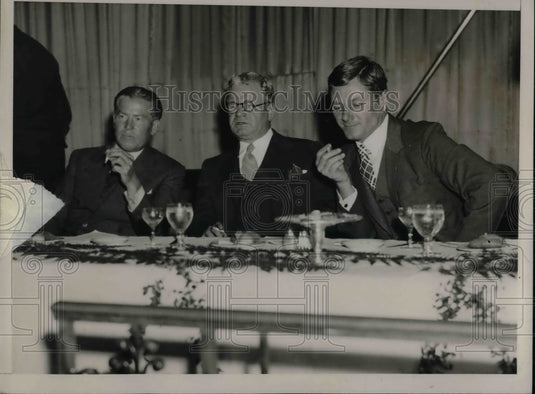 1935 Press Photo Intl Trade Conf. James Mooney,Wm Malone,BR Maybank - nea50545 - Historic Images