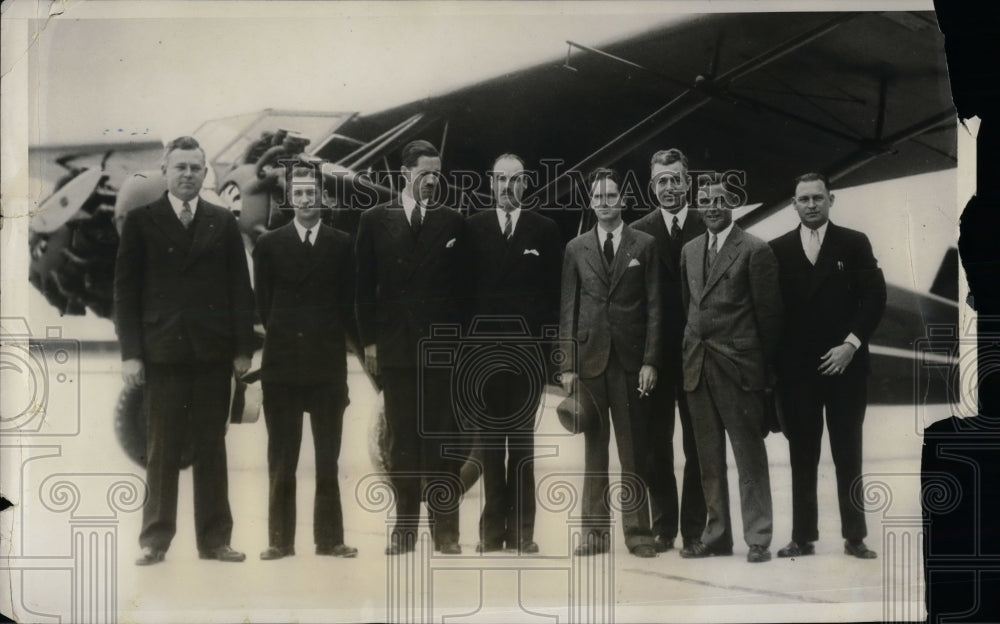 1931 Press Photo Miami-NY Pass. Mail, Capt Westing,Caldwell,Freeland,Cushing - Historic Images