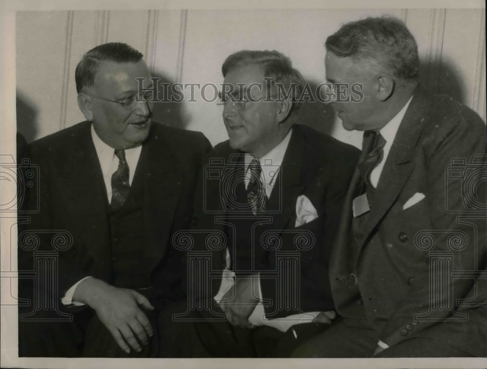 1936 Democratic Party Edward Hughes, Herman Bundesen and John Marlin - Historic Images