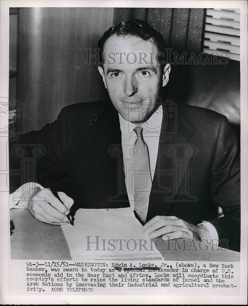 1965 Edwin Locke after being sworn in as special Ambassador - Historic Images