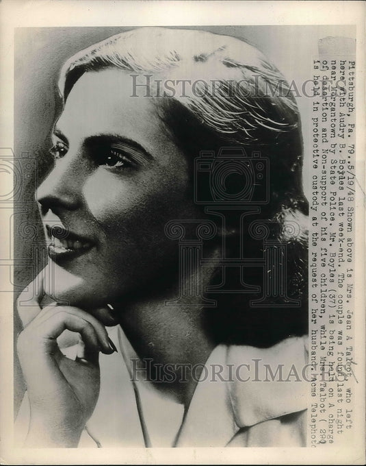 1948 Mrs. Jean Talbot after being arrested  - Historic Images