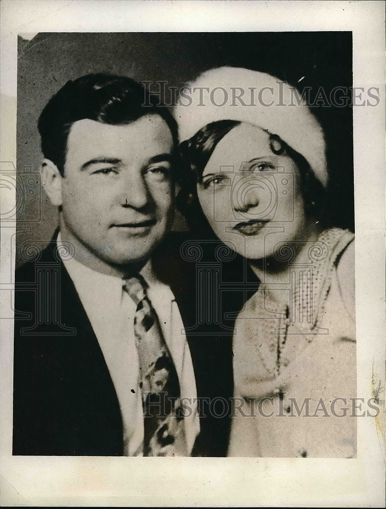 1932 Press Photo Petty officer Duane Curry and his wife - Historic Images