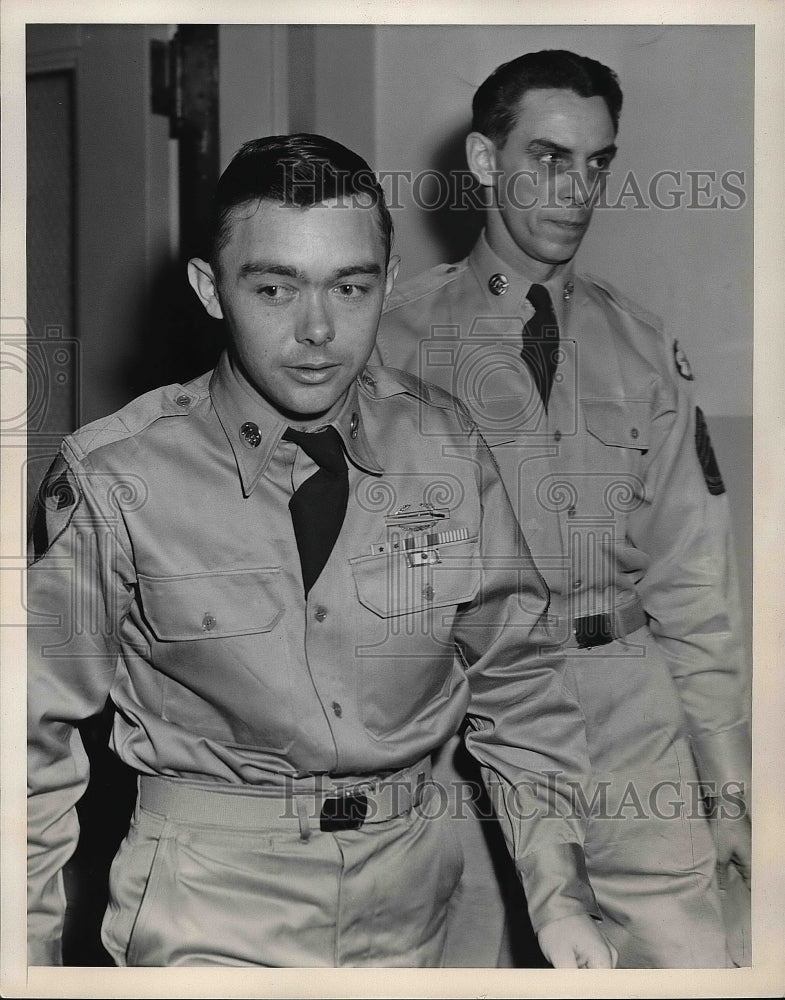 1954 Cpl Edward Dickenson at court martial at Ft McNair-Historic Images
