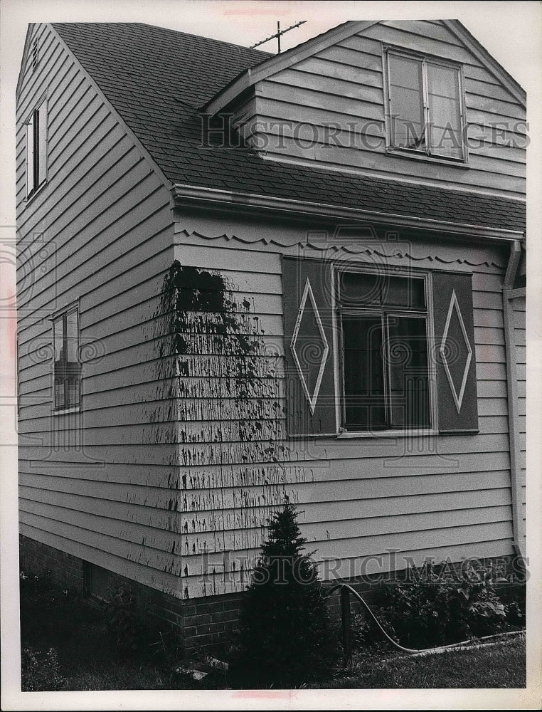 Vandalized Home of Jerry Hurka  - Historic Images