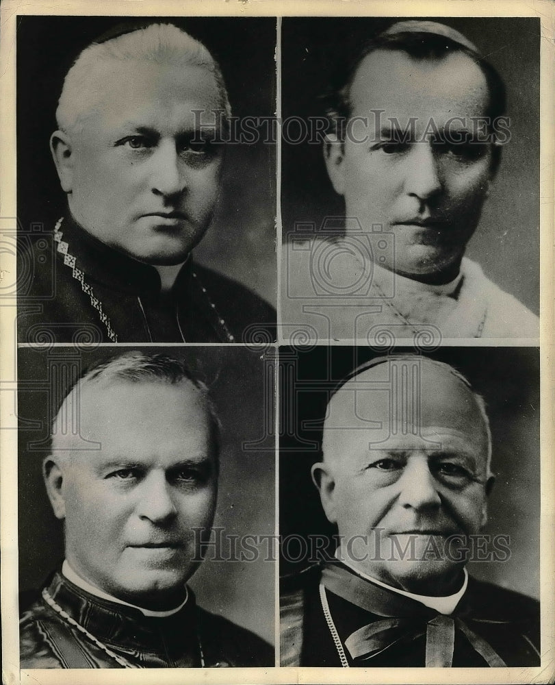 1939 Auguste Cardinal Hlond, Cardinal Oerejeira,Cardinal Roey - Historic Images