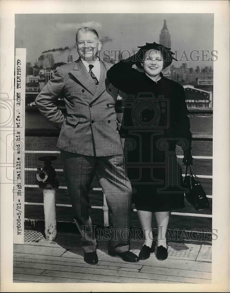 1948 Hugh Baillie and his wife  - Historic Images