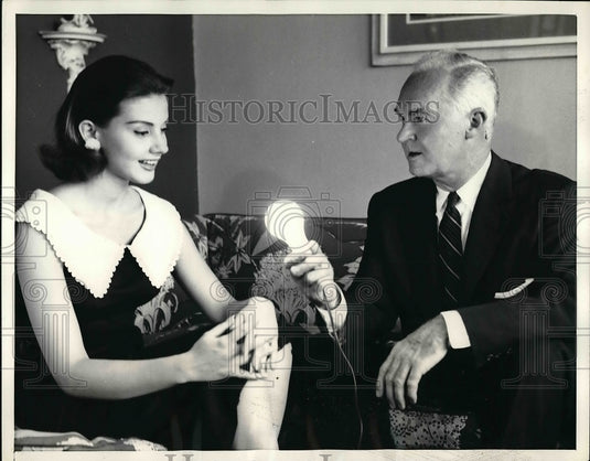 1956 FM Sloan, VP & GM of Westinghouse & Sandy Christopher - Historic Images