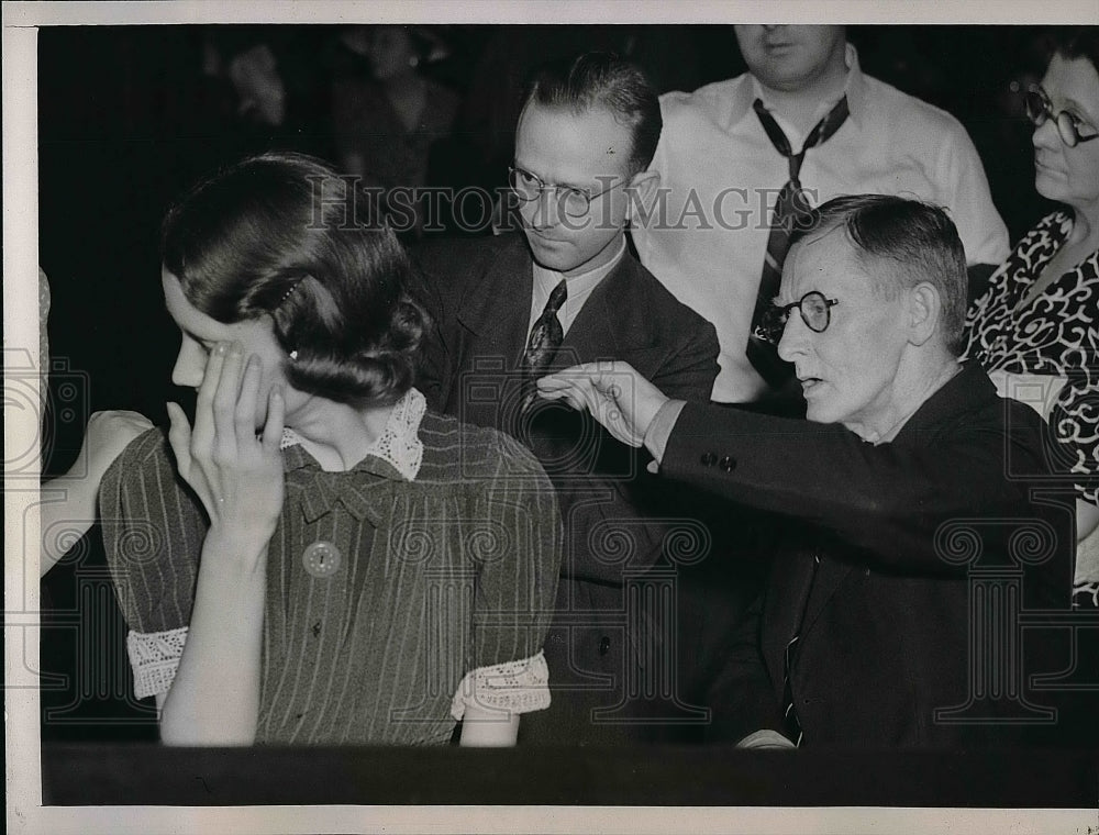 1939 Press Photo Marie Chambers and Ben Hall in court in Chicago - nea51311-Historic Images