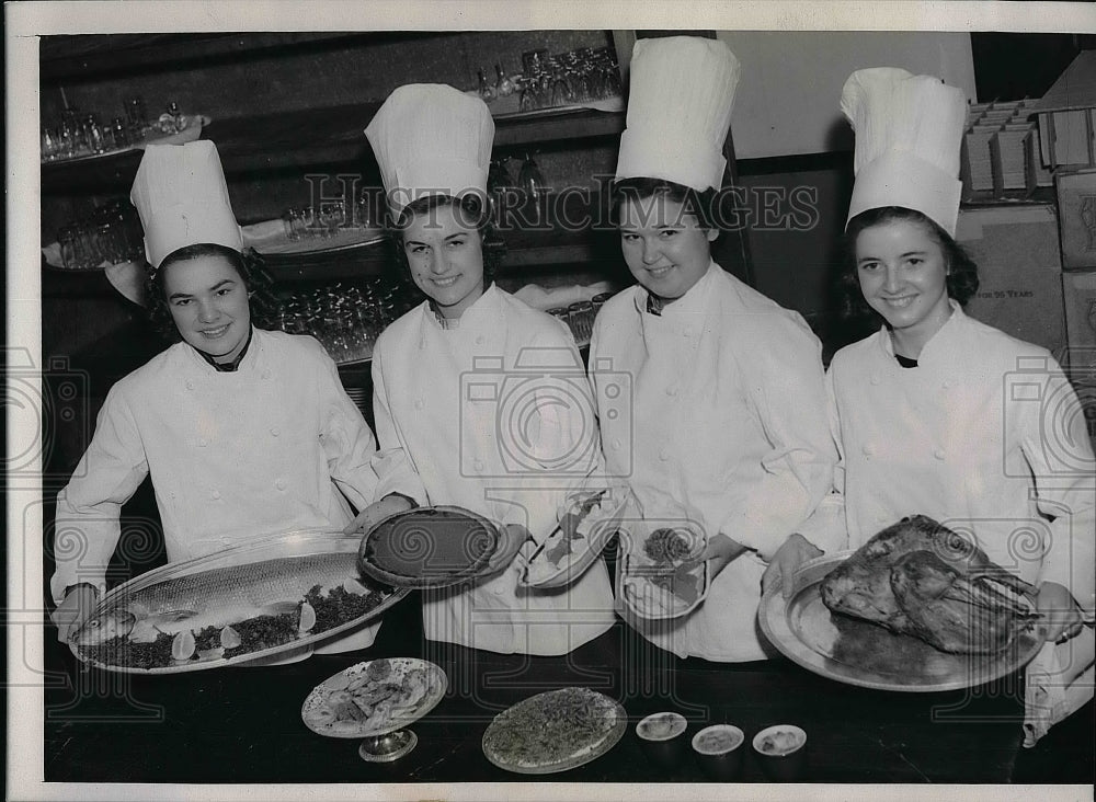 1939 Press Photo Four Girls Chosen in 4-H Food Preparation Project. Champions - Historic Images