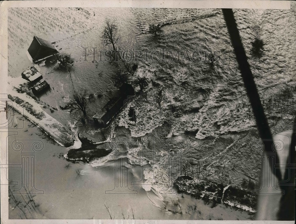 1937 Press Photo Flooding in New Madrid Missouri - Historic Images