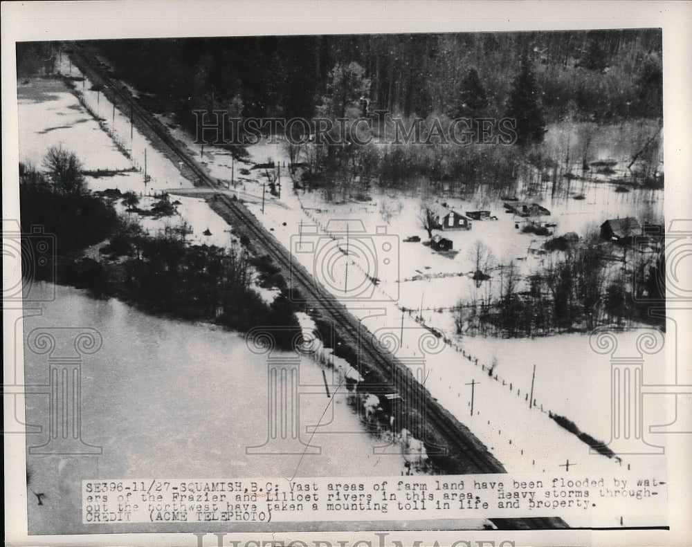 1949 Flooded farmland  - Historic Images
