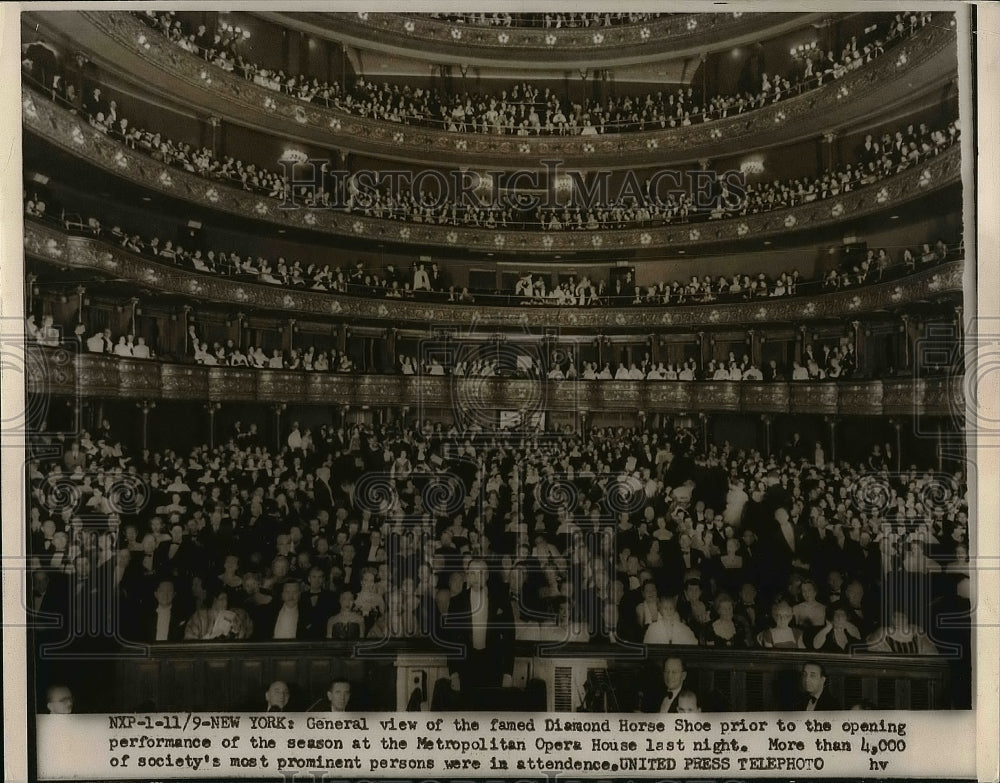 1954 Diamond Horse Shoe opening at the NY Metropolitan Opera - Historic Images