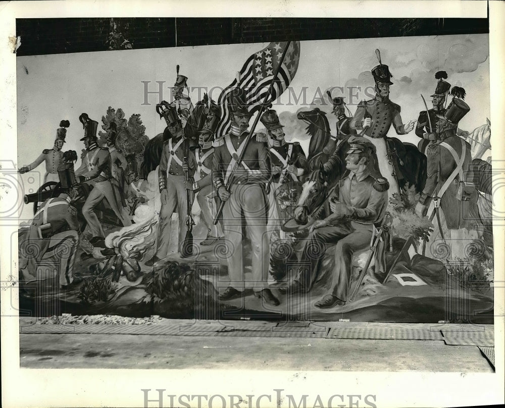 1938 Mural of US Army at San Francisco Fair  - Historic Images