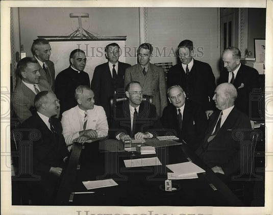 1941 Press Photo College heads, Walters,Sen Langer,Boatwright,Wickey,Leutner, - Historic Images