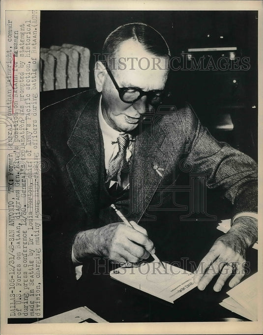 1948 General Jonathon Wainwright of US Forces on Bataan  - Historic Images