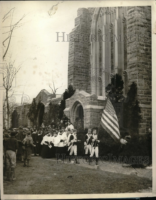 1930 Press Photo Ground broken that Washington Memorial Church at Valley Forge - Historic Images