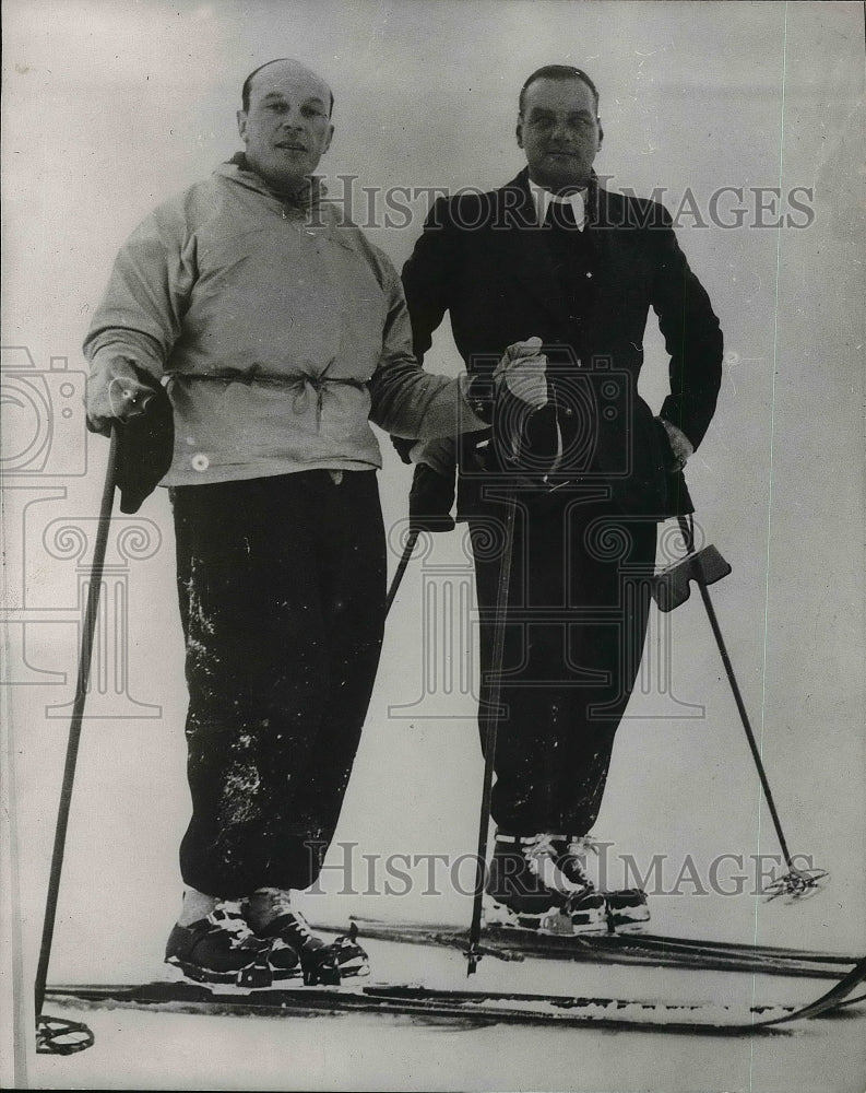 1939 Baron Philippe in the Ross show and M. Boz ski instructor - Historic Images