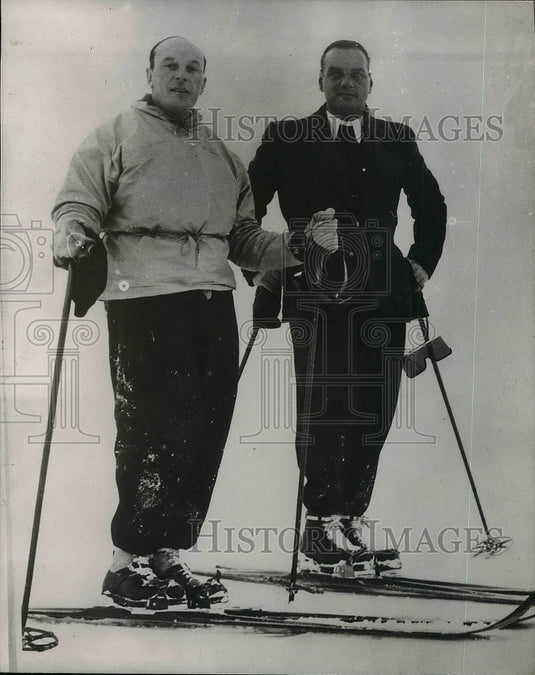 1939 Baron Philippe in the Ross show and M. Boz ski instructor - Historic Images