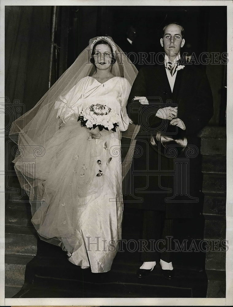 1934 Eleanor Gould wed to Ludlow Whittaker Stevens  - Historic Images