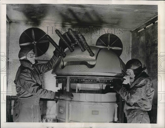 1949 Schenectady NY Storm Suits testing super Cold George Gage - Historic Images