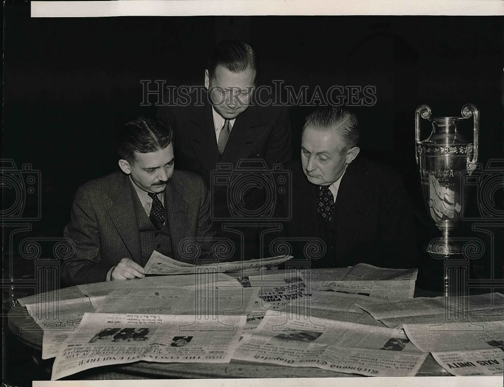 1940 Judges of Newspaper H Sterling,JF Cuneo,RL Davis  - Historic Images