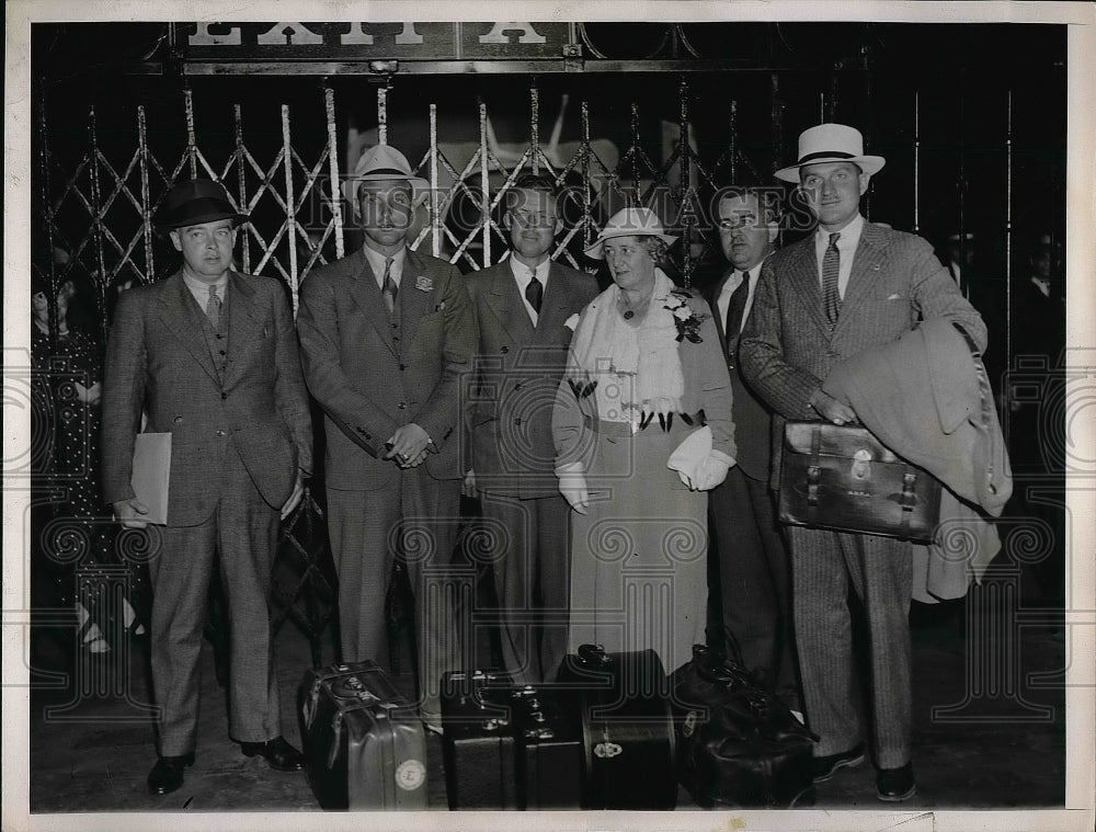 1936 Press Photo Conn delegates to Dem Natl Conv, Smith.Bailey,Kelley, Flynn - Historic Images