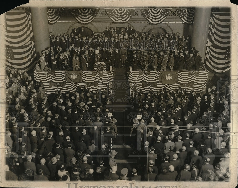 1925 Assembly Chambers as Al Smith inaugurated in NY  - Historic Images