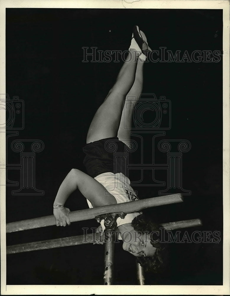 1936 Press Photo All arount gymnastic champion in NY Ruth Schroeder - nea52417 - Historic Images