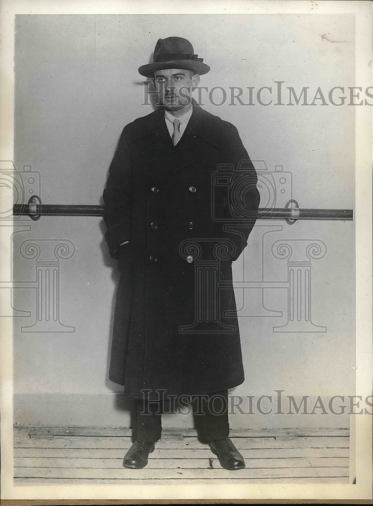 1930 Press Photo Huygo Stinnes Jr. Arrived S.S. Columbus visit United States - Historic Images