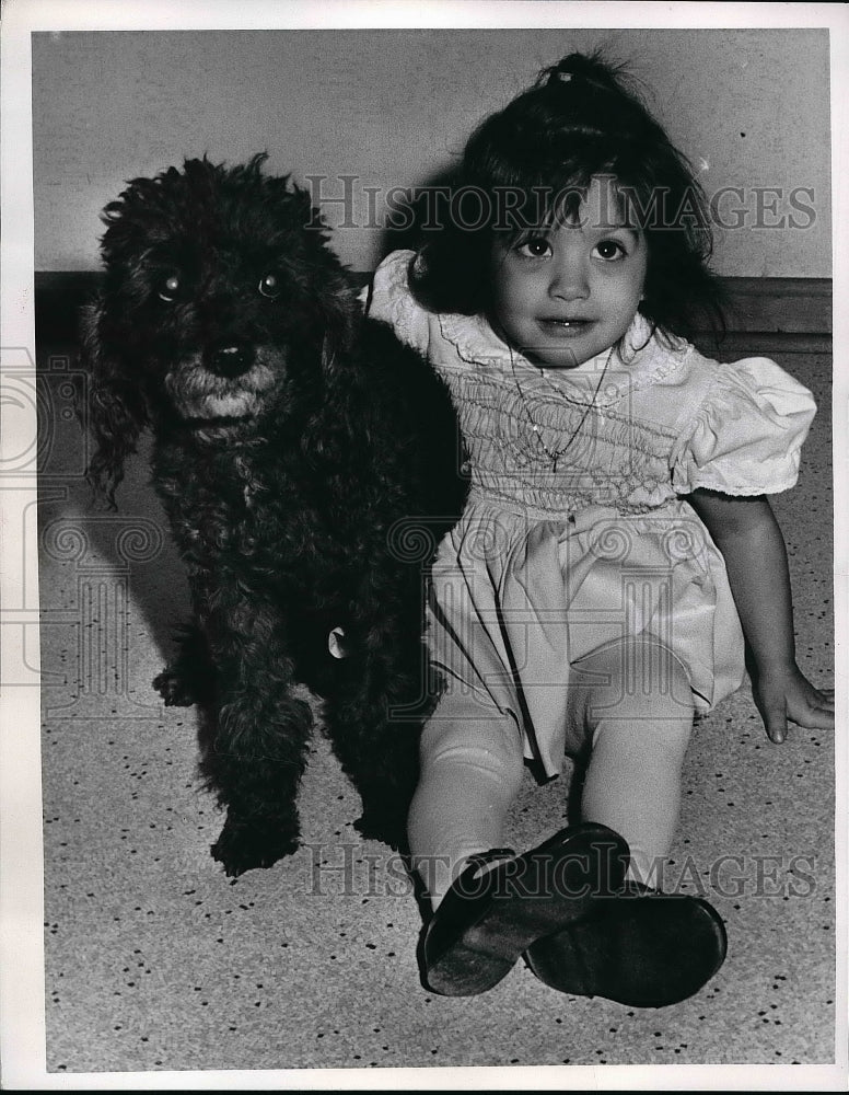 1965 Press Photo Heidi Sherwin With Her Poodle, Angel - nea52583 - Historic Images