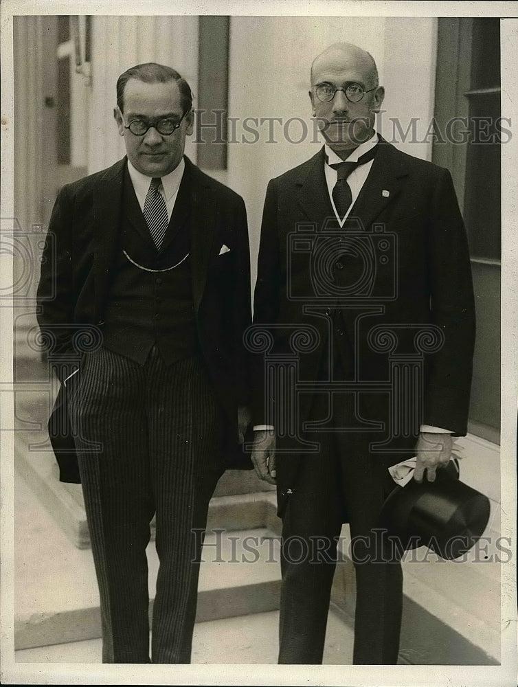 1930 Press Photo Mexican politicians Rafael Silva & Manuel Tellez at White House - Historic Images