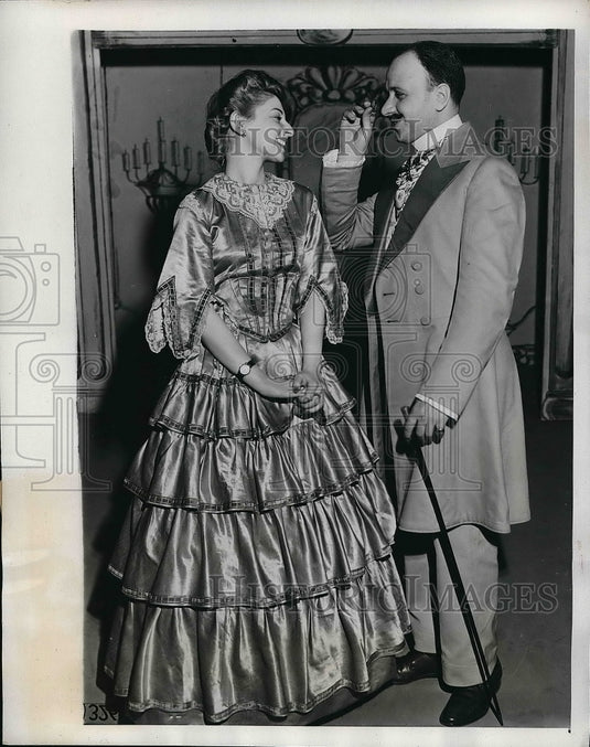 1941 Press Photo Dr. Arthur L. Woehl and Lucille Bentley at Hunter College - Historic Images